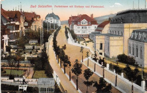Bad Salzuflen Parkstraße mit Kurhaus und Fürstenhof ngl 301.103
