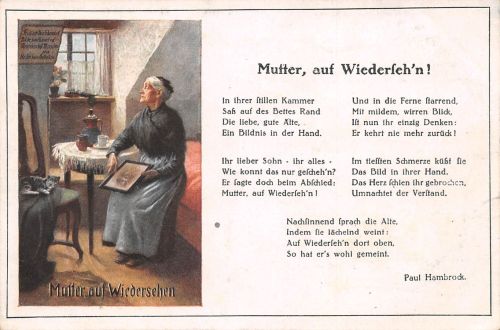 Motiv Künstler Paul Hambrock Mutter, auf Wiederseh`n ngl 301.147