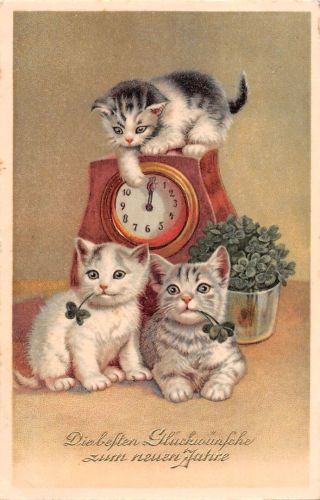 Motiv Glückwunsch Neujahr Katzen gl1933 301.155