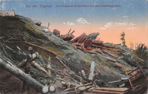 Motiv Militär Vogesen Zerschossene Hindernisse ngl 301.200