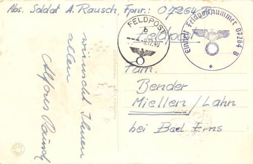 Motiv Militär II. WK Briefstempel feldpgl1941 301.212