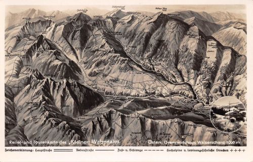 Österreich Kleinwalsertal Relief- und Tourenkarte ngl 301.245