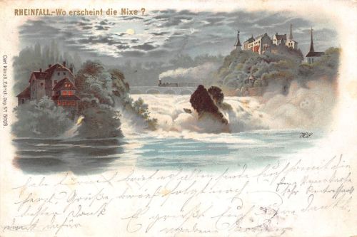 Schweiz Schaffhausen Rheinfall Litho gl1998 301.323