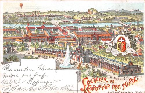 Schweiz Geneve Exposition Nationale Suisse 1896 Litho gl1896 301.326
