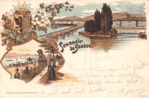 Schweiz Geneve Litho Mehrbild gl1896 301.328