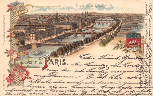 Frankreich 75 Paris Litho Panorama gl1897 301.340