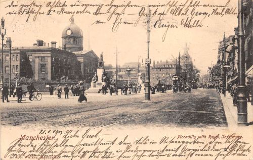 Großbritanien Manchester Picadilly with Royal. Infirmary gl1903 301.346