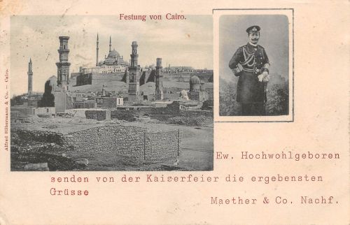 Ägypten Cairo Festung Kaiserfeier Werbezudruck gl1898 301.347