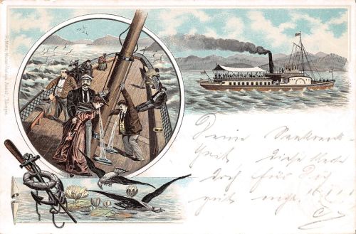 Motiv Humor Schifffahrt Litho gl1896 301.354