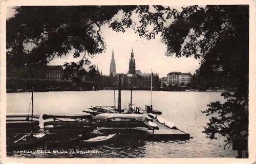 Hamburg Partie an der Ruinenalster gl1949 301.382
