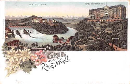 Schweiz Schaffhausen Rheinfall Litho ngl 301.436