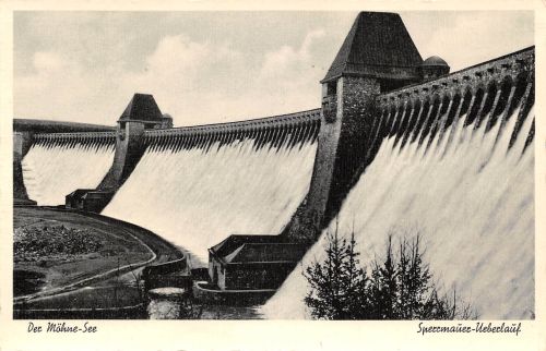 Soest i.W. Der Möhne-See Sperrmauer-Ueberlauf ngl 301.681