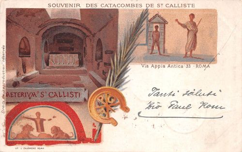 Italien Roma Souvenir des Catacombes de St. Calliste gl1905 301.749