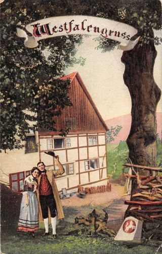 Motiv Westfalengruss Rückseitig Westfalenlied gl1913 301.801