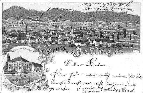 Schweiz Bohfingen Litho Mehrbildkarte gl1896 301.821