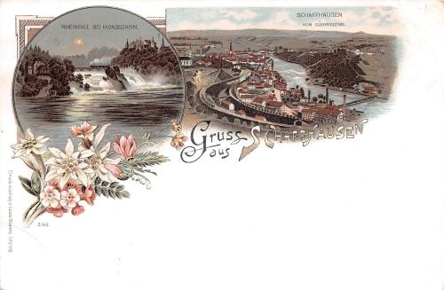 Schweiz Schaffhausen Litho Mehrbildkarte ngl 301.827