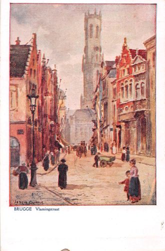 Belgien Brugge Vlamingstraat Künstlerkarte sign. ngl 302.312