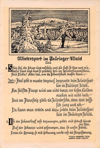 Lieder Wintersport im Thüringer Wald gl1958 302.321
