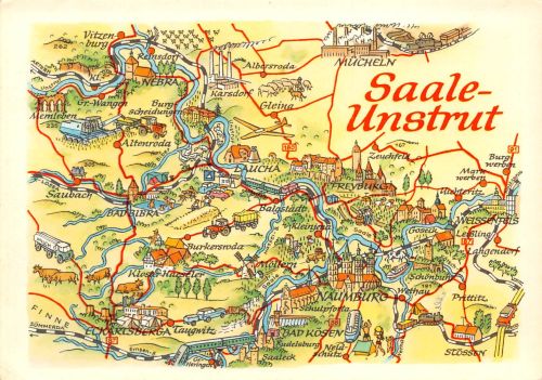 Landkarten-AK Saale-Unstrut ngl 302.341
