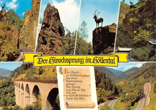 Landschaften-AK Schwarzwald Das Höllental Hirschsprung ngl 302.372