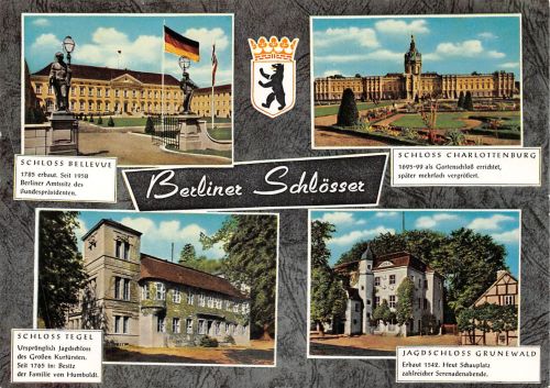 Berlin Schlösser Mehrbildkarte gl1982 302.506