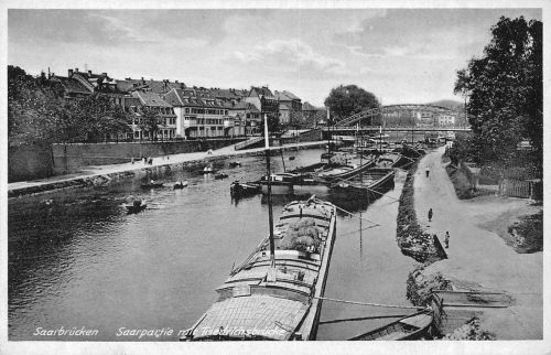 Saarbrücken Saarpartie mit Friedrichsbrücke ngl 303.440