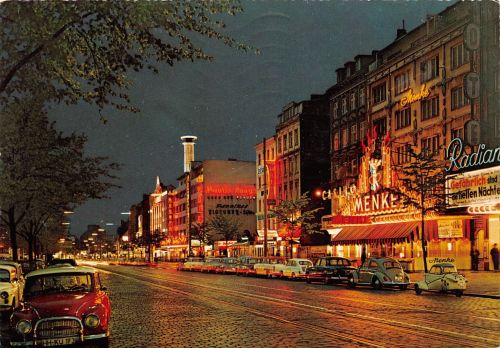 Hamburg-St. Pauli Reeperbahn bei Nacht gl1967 304.305