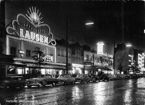 Hamburg-St. Pauli Reeperbahn bei Nacht gl1965 304.306