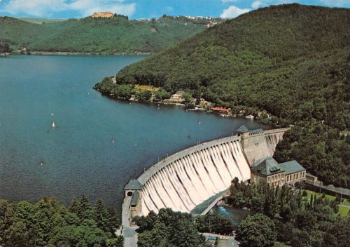 Edersee mit Sperrmauer u.Schloss Waldeck gl1989 304.554