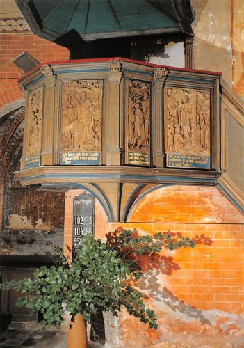 Zarrentin Meckl.-Kirche Kanzel mit Reliefs ngl 304.681