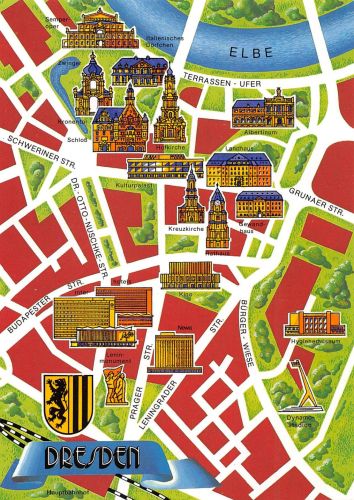 Dresden Stadtplan-AK ngl 304.771