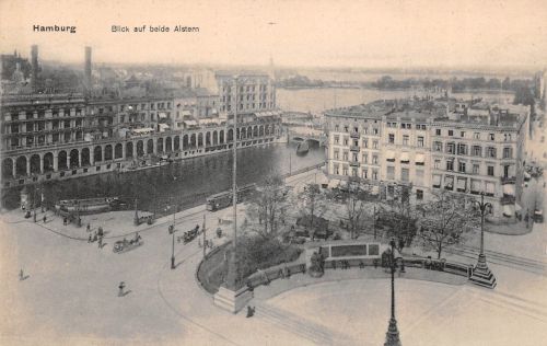 Hamburg Blick auf beide Alstern ngl 304.857