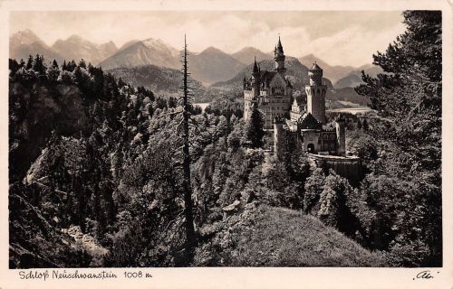 Neuschwanstein Schloß Gesamtansicht ngl 304.949