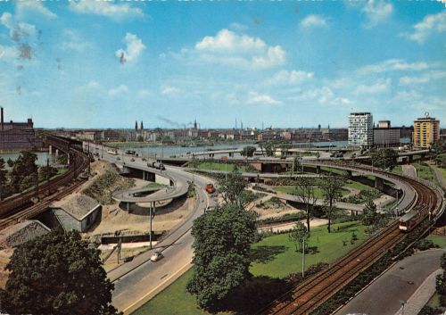 Mannheim Auffahrt zur Rheinbrücke gl1964 305.065
