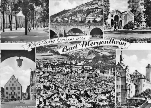 Bad Mergentheim Mehrbildkarte gl1958 305.084