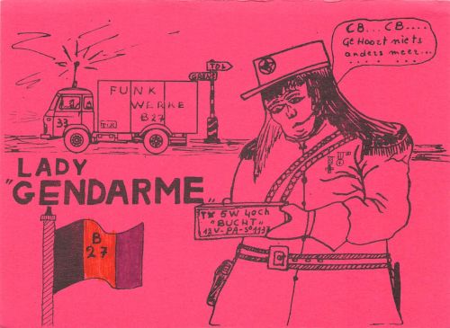Belgien Funkerkarte Lady Gendarme ngl 305.101