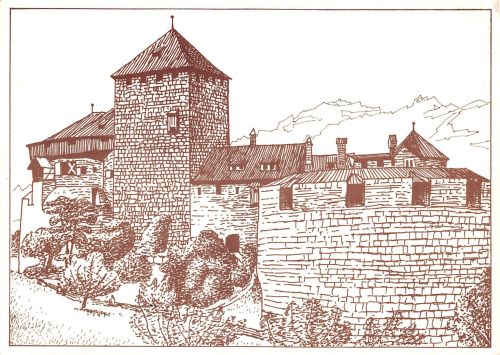 Liechtenstein Vaduz Schloß Künstlerkarte gl1972 305.127