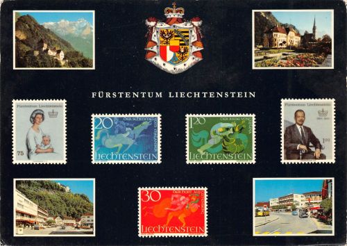Liechtenstein Briefmarkenkarte gl1978 305.130
