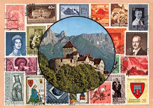 Liechtenstein Schloß Briefmarkenkarte ngl 305.131