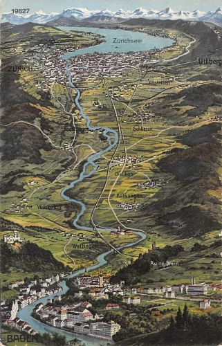 Schweiz Baden Landkarten-AK ngl 305.169