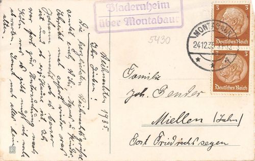 Bladernheim Posthilfstempel gl1935 305.301