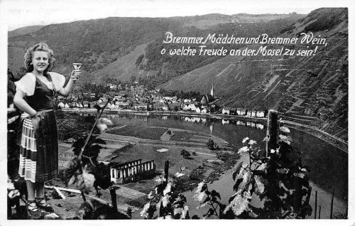 Bremm an der Mosel Panorama mit Spruch gl 305.338