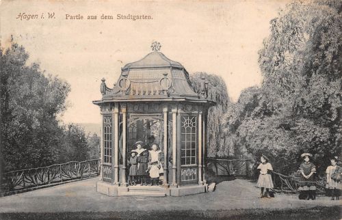 Hagen i. W. Partie aus dem Stadtgarten bahnpgl 305.352