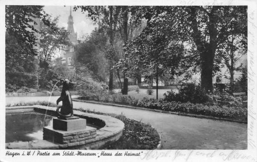 Hagen i. W. Partie am Städt.-Museum "Haus der Heimat" gl1952 305.354