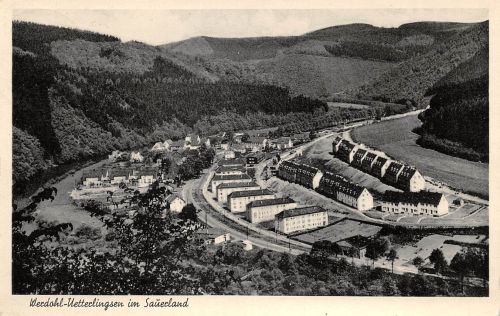 Werdohl-Uetterlingsen im Sauerland Panorama gl1954 305.377
