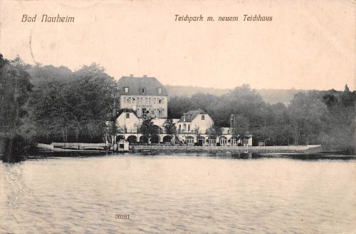Bad Nauheim Teichpark m. neuem Teichhaus gl1911 305.433