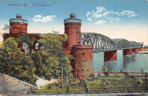 Mainz Eisenbahnbrücke feldpgl1916 305.459