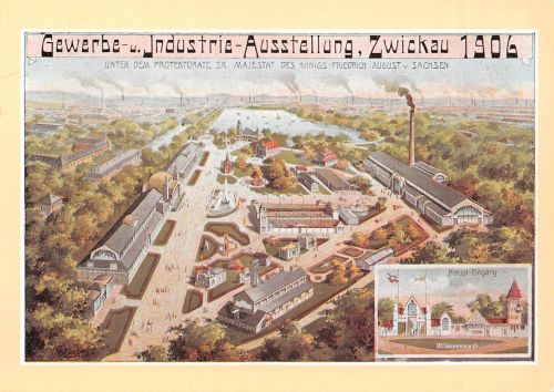 Zwickau Ausstellung 1906 Gesamtansicht Reproduktion!!! ngl 305.524