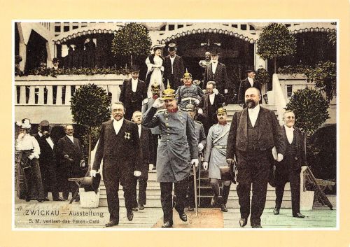 Zwickau Ausstellung 1906 Der König von Sachsen Reproduktion!!! ngl 305.527
