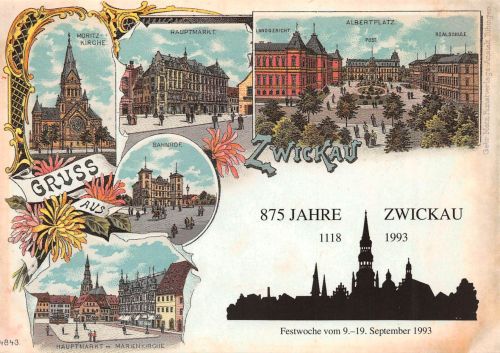 Zwickau 875 Jahre Zwickau Reproduktion !!! ngl 305.532
